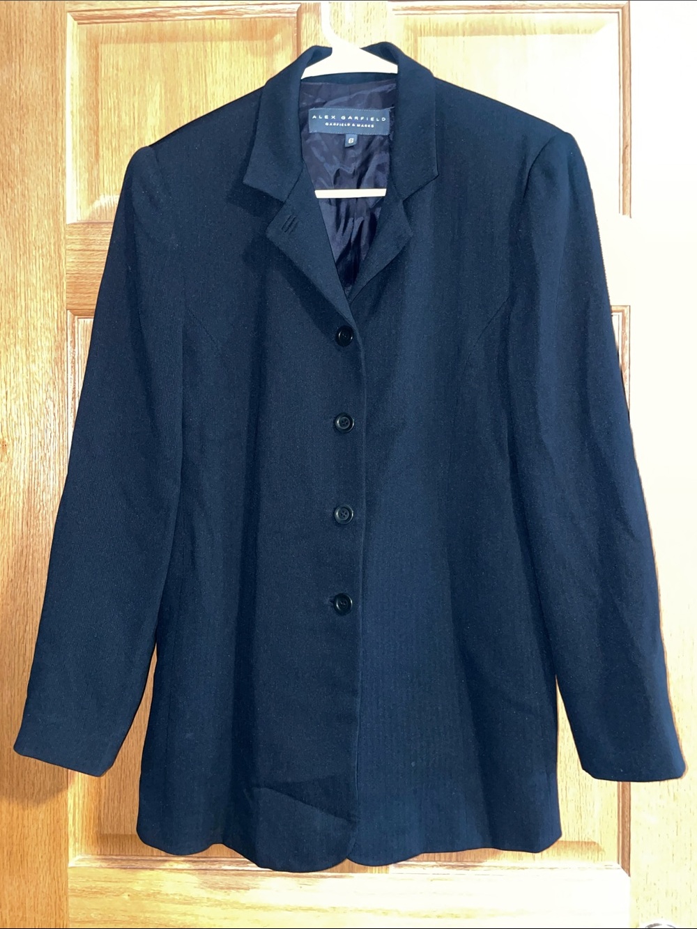 Alex Evenings Black Single-Breasted Blazer Jacket